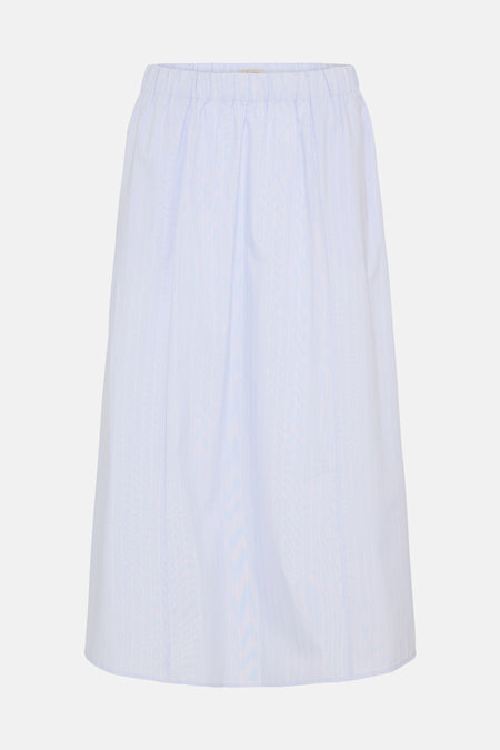 Jupe longue bleue de Fransa, avec un motif subtilement rayé et une taille élastique.