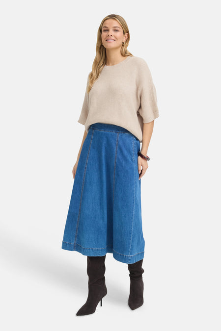 Pull col O brun - Fransa®