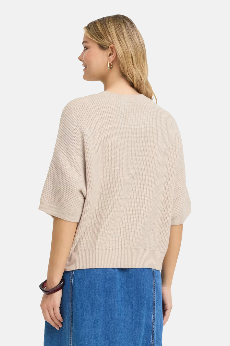 Pull O-hals - Beige
