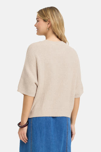 Pull O-hals - Beige