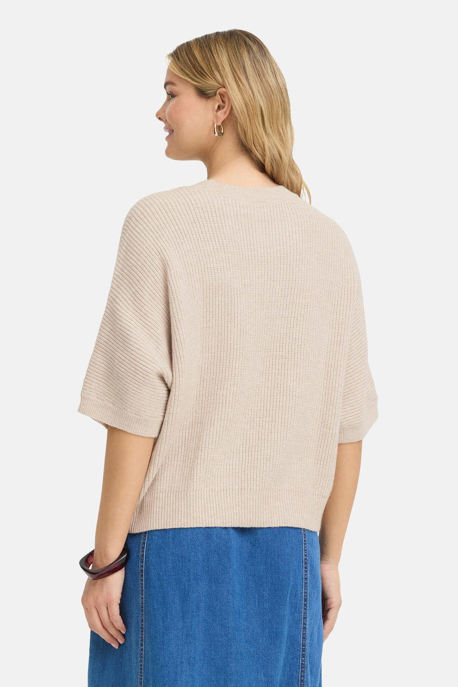 Pull O-hals - Beige