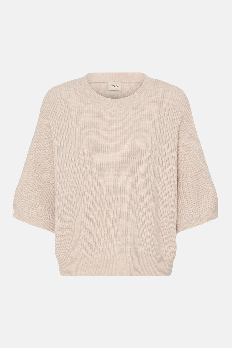 Pull O-hals - Beige