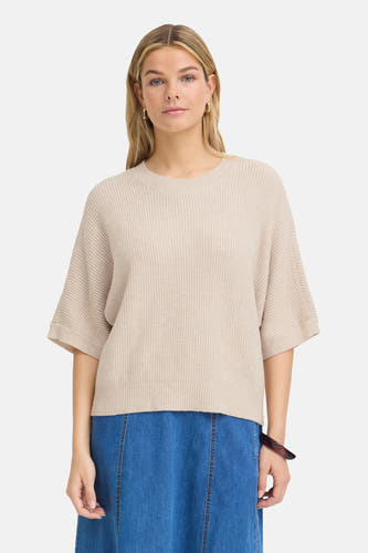 Pull O-hals - Beige
