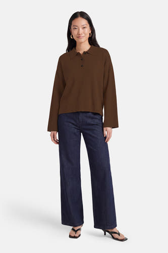 Pull O-hals - bruin