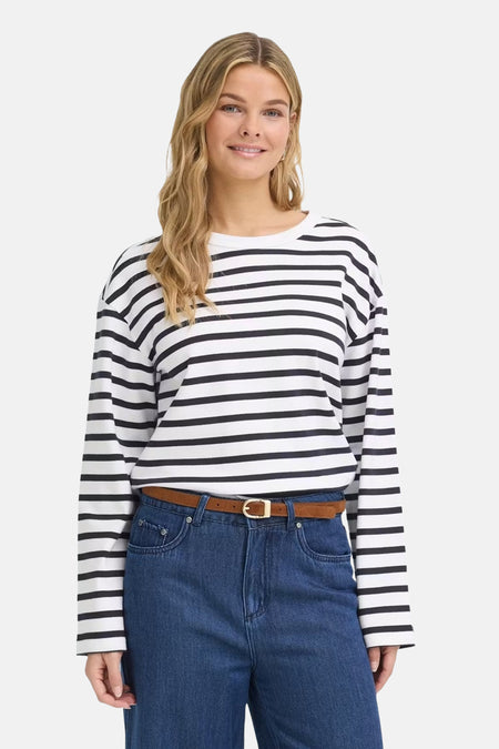 Top uni manche longue blanc - Fransa®