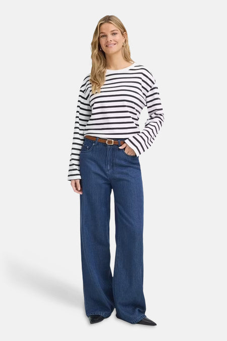 Top uni manche longue blanc - Fransa®