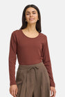 T-shirt met lange mouwen - bruin