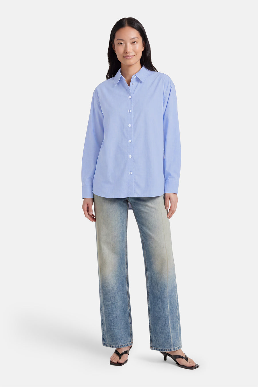 Hemd met lange mouwen - blauw