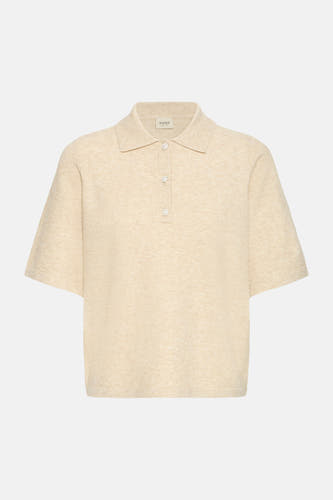 Pull col O beige - Fransa®
