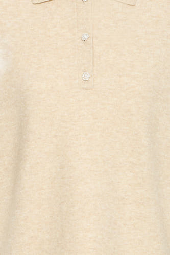 Pull col O beige - Fransa®
