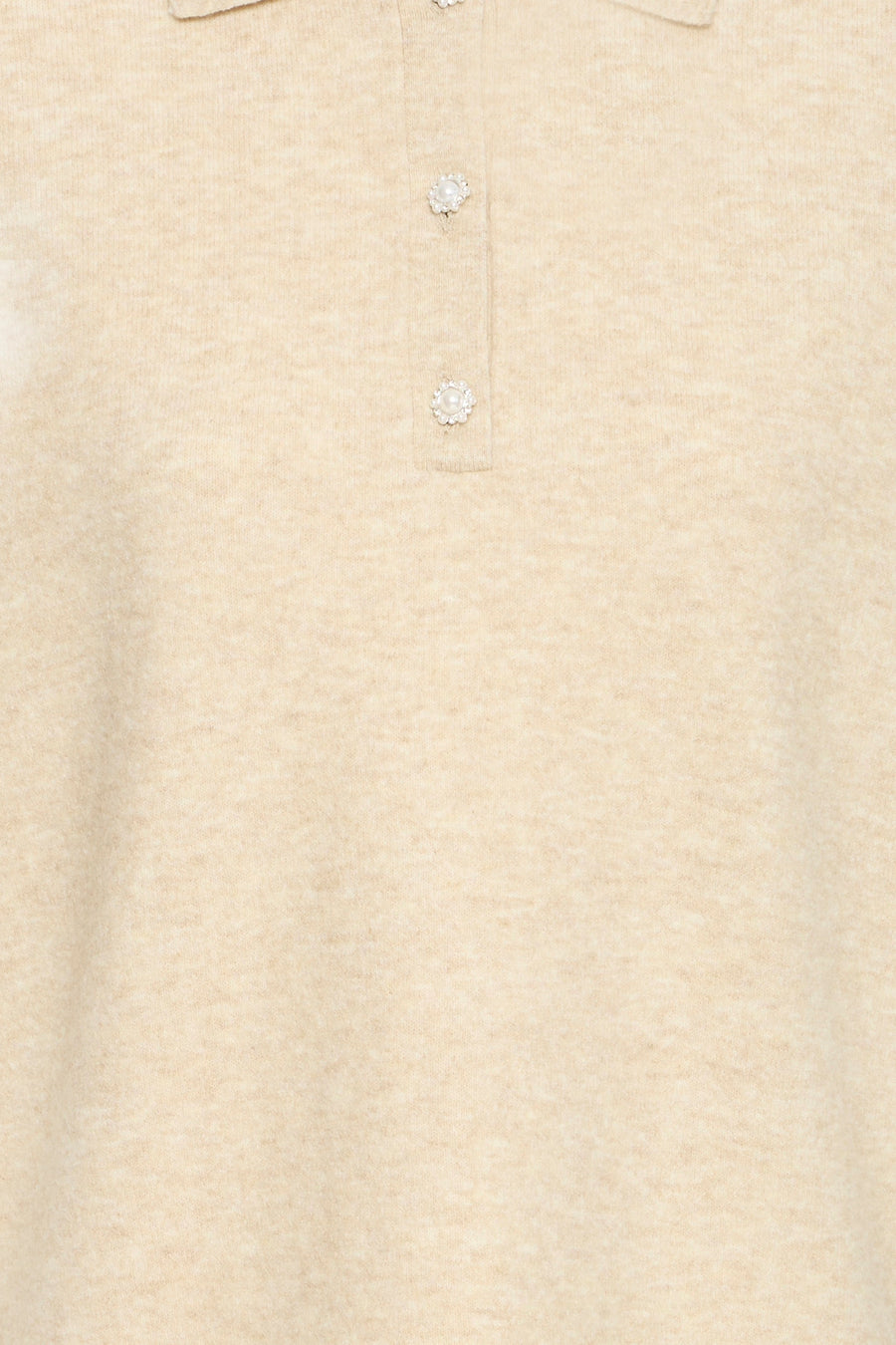 Pull col O beige - Fransa®