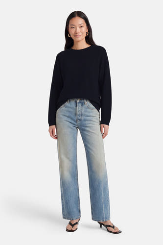 Pull O-hals - blauw