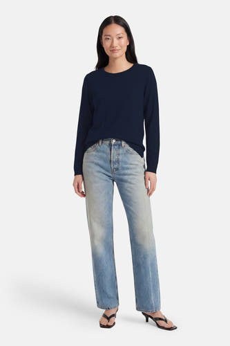 Pull O-hals - blauw