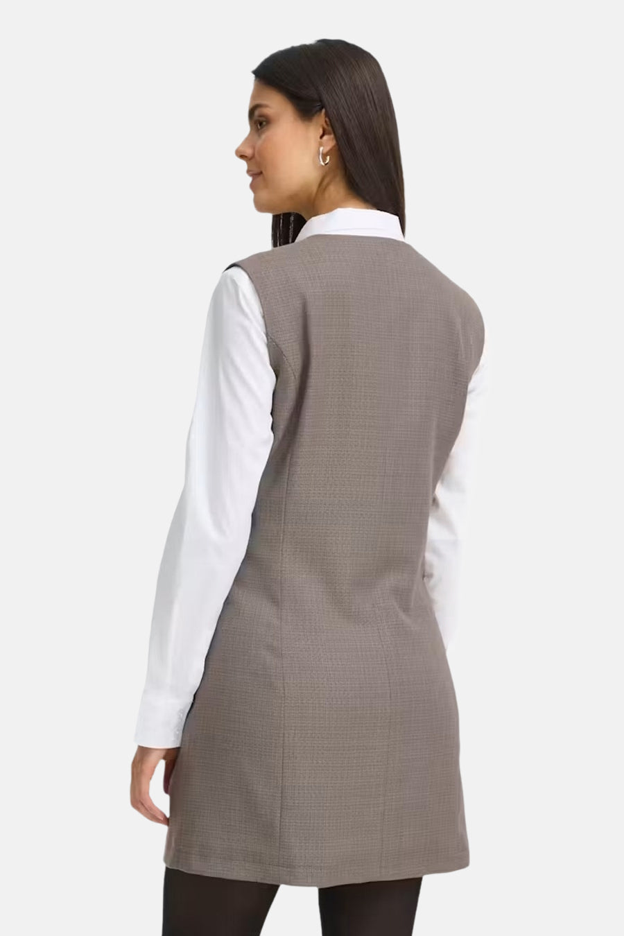 Robe à manches courtes - brun