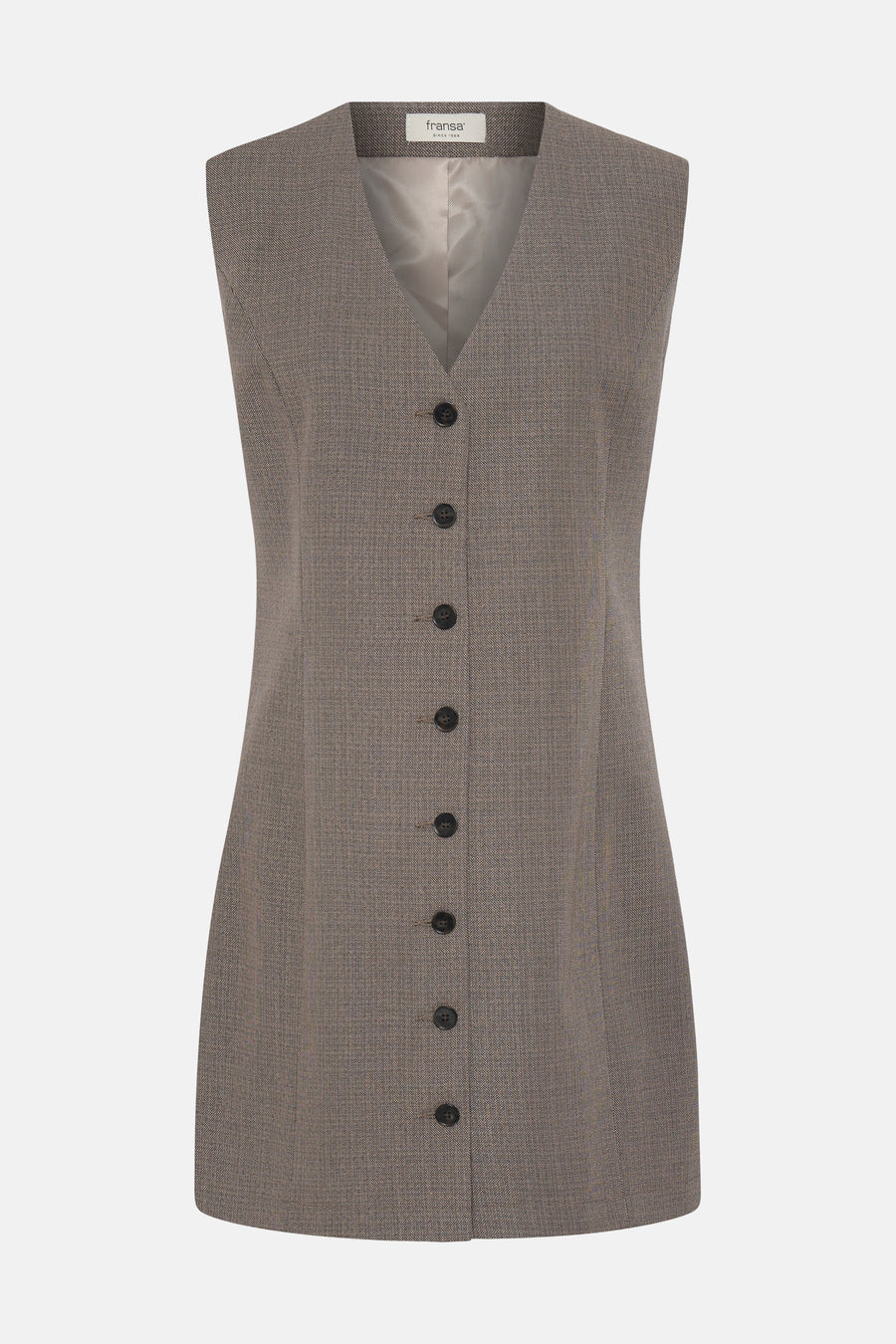 Robe à manches courtes - brun