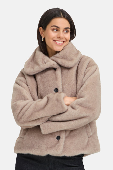 Korte jas beige - Fransa®