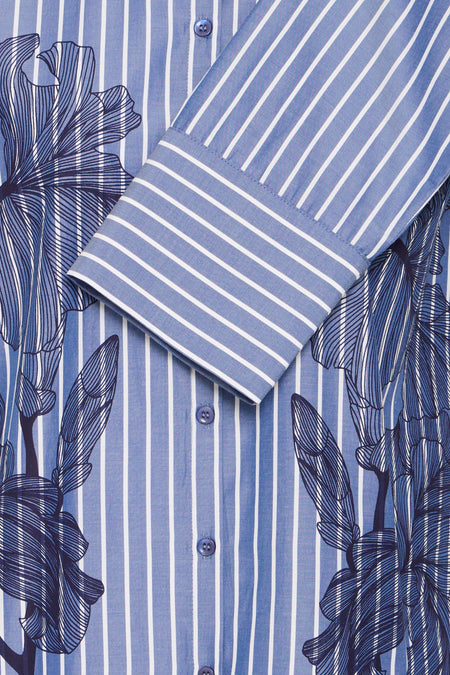 Chemise à manches longues - bleu
