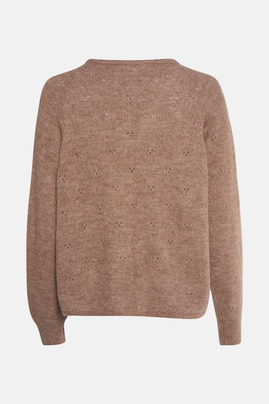 Pull à col rond - beige