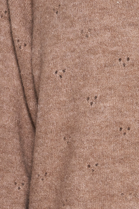 Pull à col rond - beige