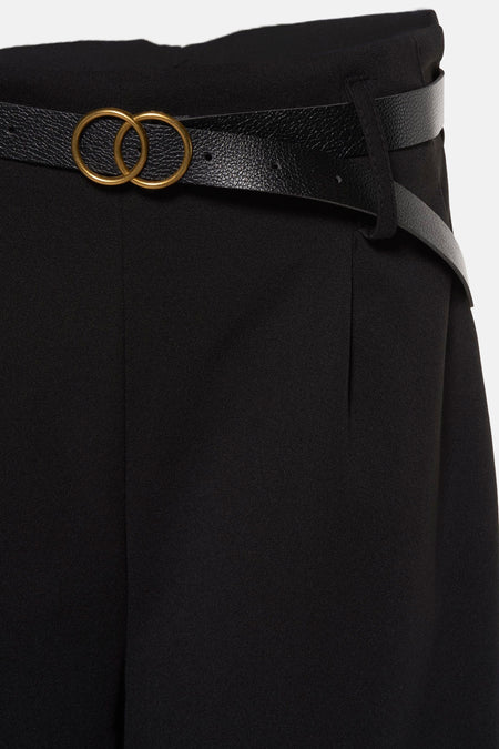 Pantalon coloré Noir - Terra di Siena