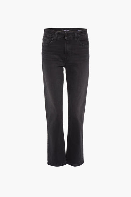 Jean slim fit noir de Salsa Jeans avec détails de poche et passants, version courte.