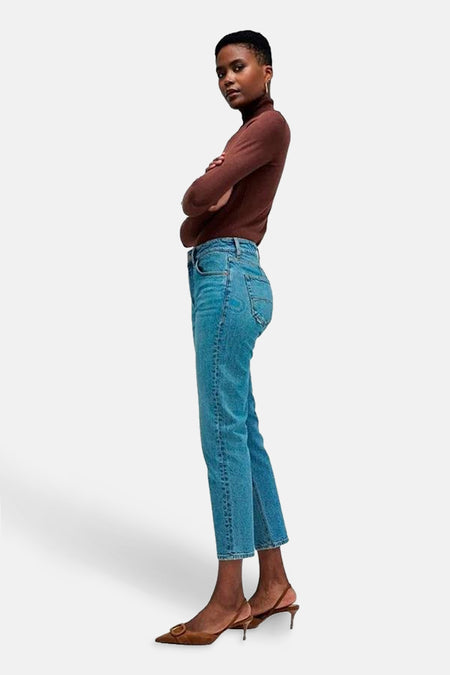 TRUE SLIM - mid blue denim