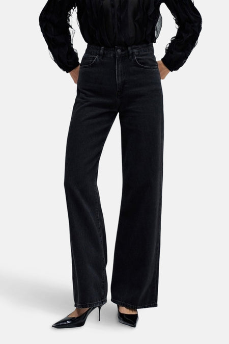 TRUE WIDE - dark grey denim