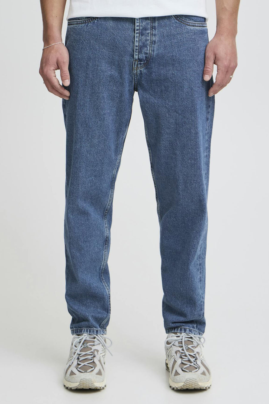 Jeans straight mid blue denim - SOLID - SOLID - 1