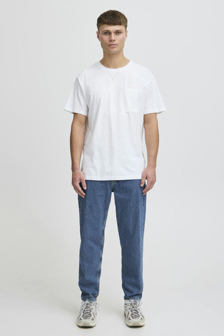 Jeans straight Mid blue denim - SOLID