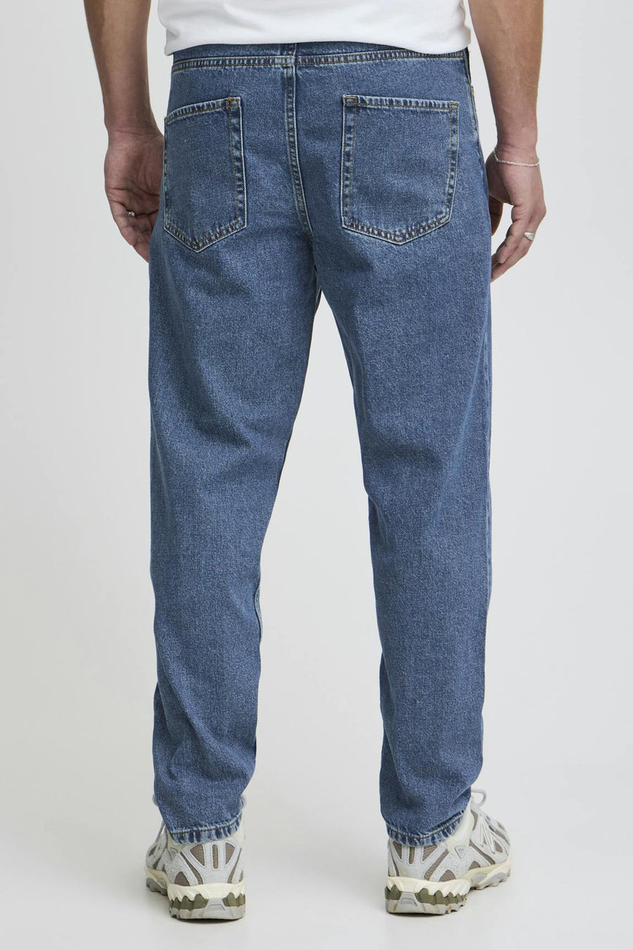 Jeans straight mid blue denim - SOLID - SOLID - 3