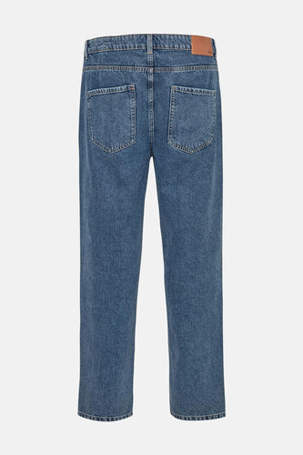 Jeans straight mid blue denim - SOLID - SOLID - 6