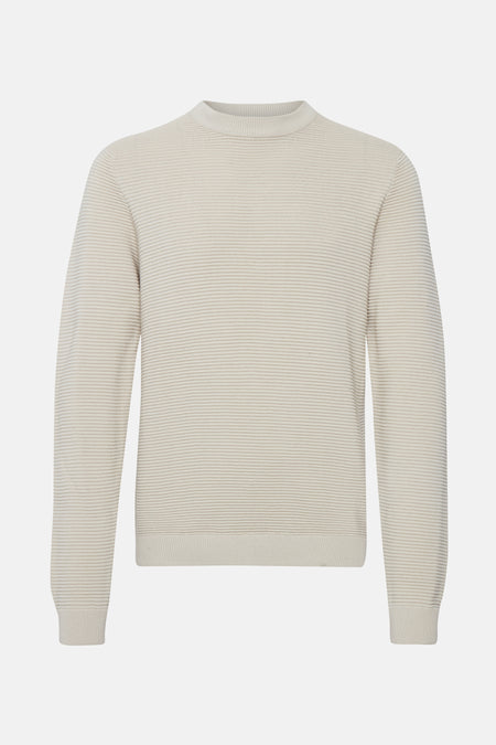 Trui met ronde hals ecru - SOLID