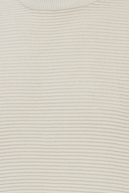 Trui met ronde hals ecru - SOLID