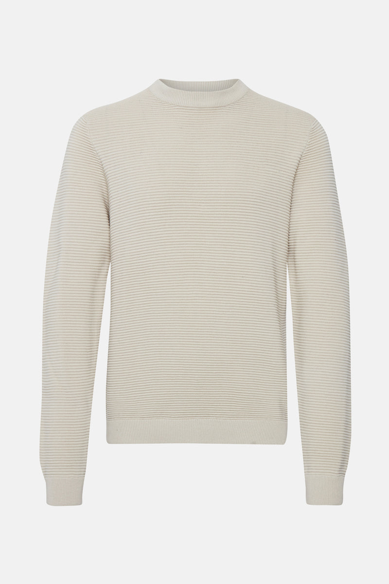 Trui met ronde hals ecru - SOLID