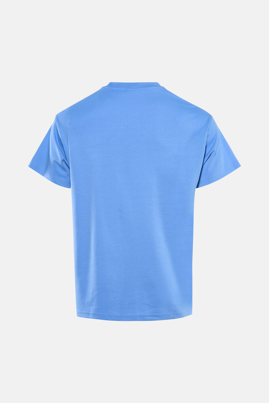 Blauw T-shirt met korte mouwen van SOLID, achterkant zichtbaar.