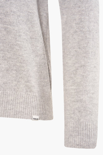 Pull à col rond - gris - SOLID
