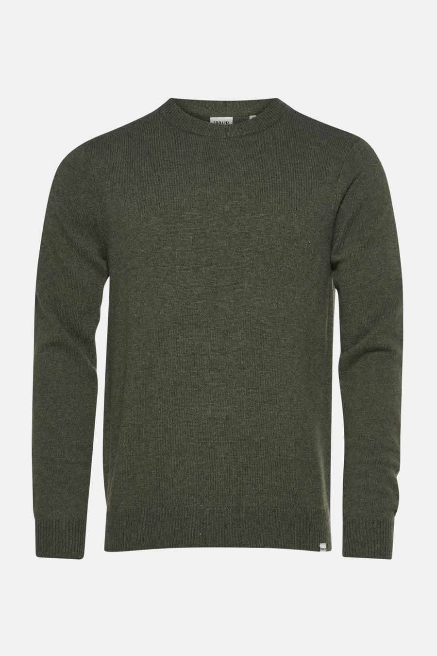 Pull à col rond - vert - SOLID