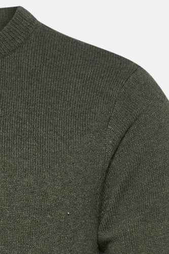 Pull à col rond - vert - SOLID