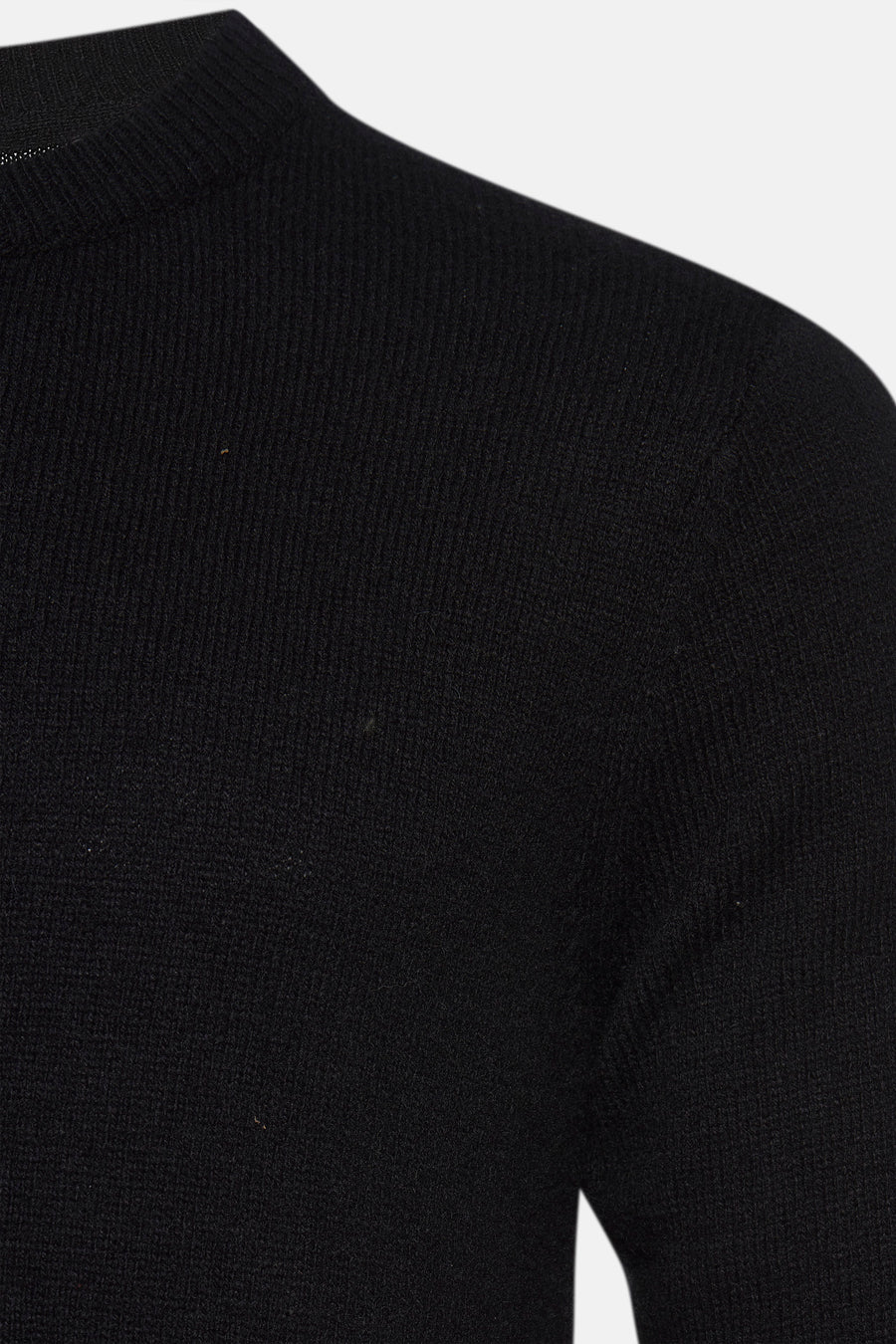 Pull à col rond - noir - SOLID