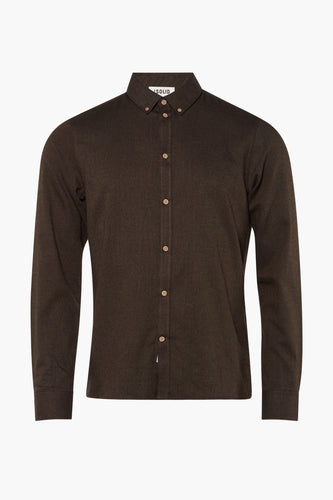 Hemd met lange mouwen - bruin - SOLID