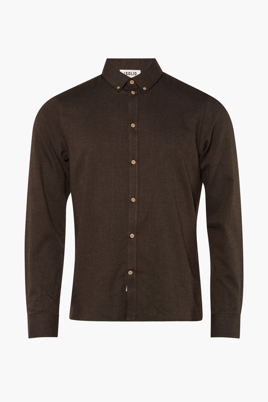 Hemd met lange mouwen - bruin - SOLID