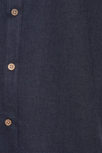 Hemd met lange mouwen - blauw - SOLID