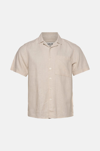 Chemise à manches courtes - beige - SOLID