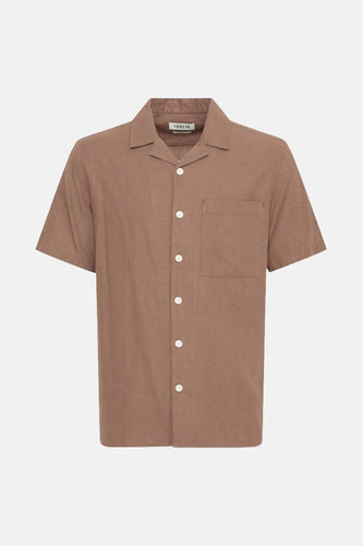 Chemise à manches courtes - brun