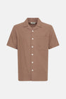 Chemise à manches courtes - brun