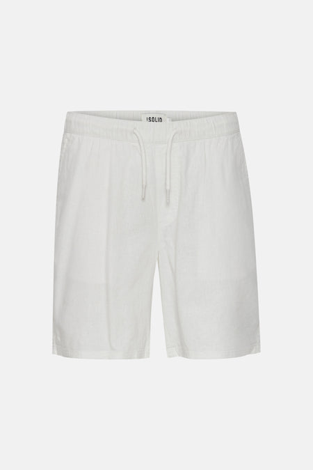 Short en lin d'aspect léger de SOLID avec taille élastique et cordon de serrage.