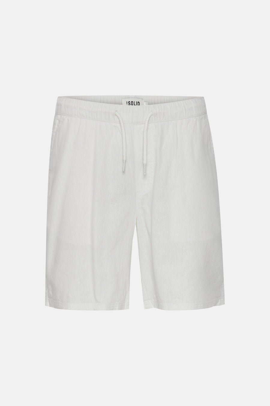 Short en lin d'aspect léger de SOLID avec taille élastique et cordon de serrage.