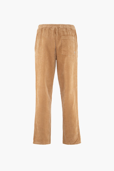 Pantalon beige en corduroy de SOLID, avec ce taille élastique et une poche arrière.