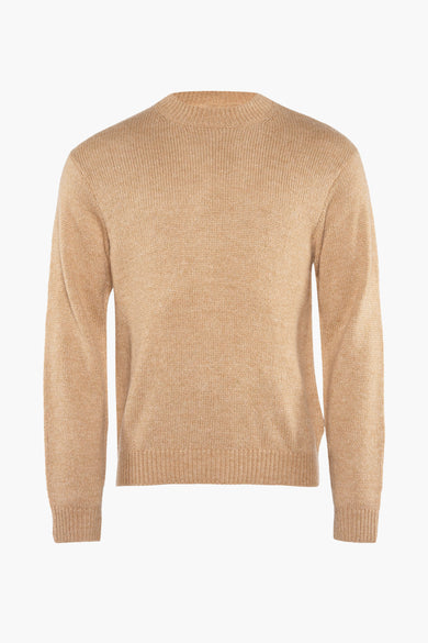 Trui met ronde hals Beige - SOLID