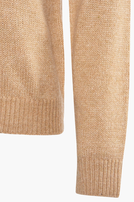 Trui met ronde hals Beige - SOLID